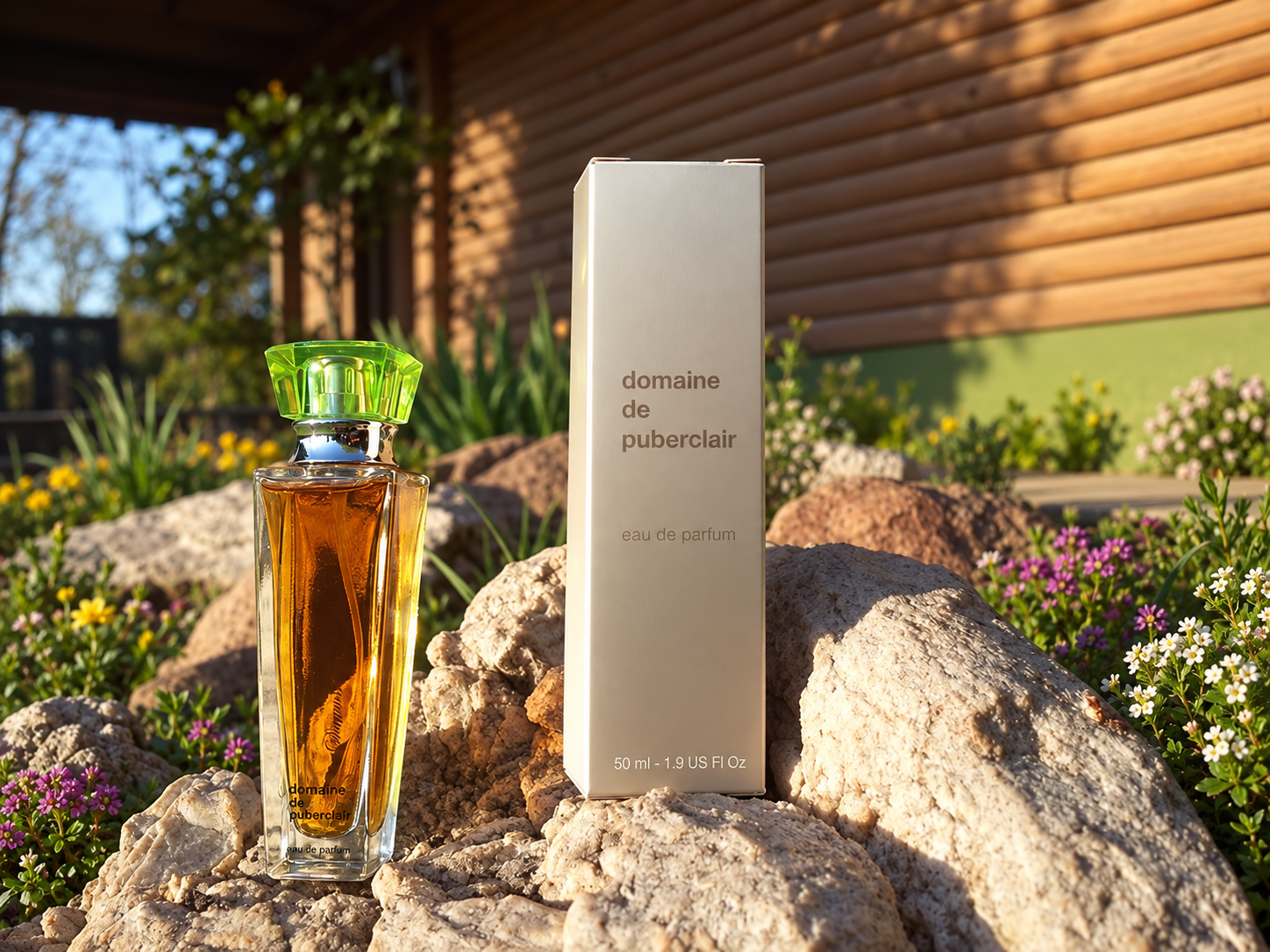 Frascos de la colección de alta perfumería Domaine de Puberclair